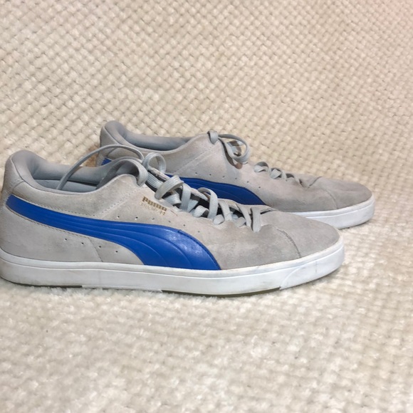 puma blue suede shoes mens